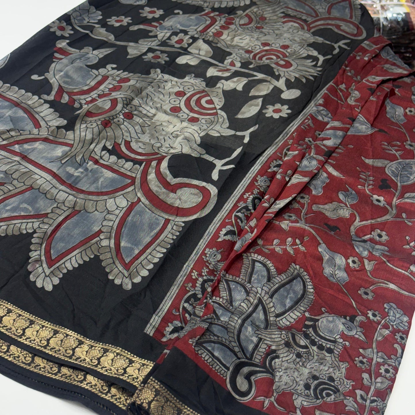 Lightweight Printed Crepe Saree