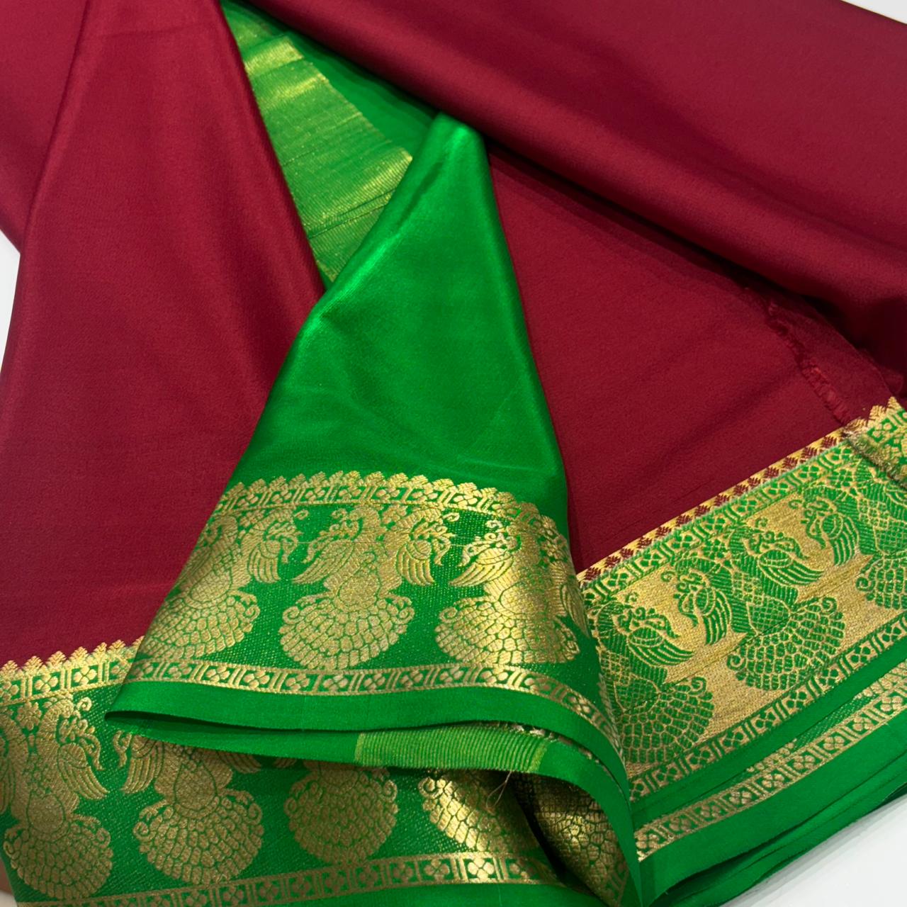 Pure Mysore Crepe Silk Saree