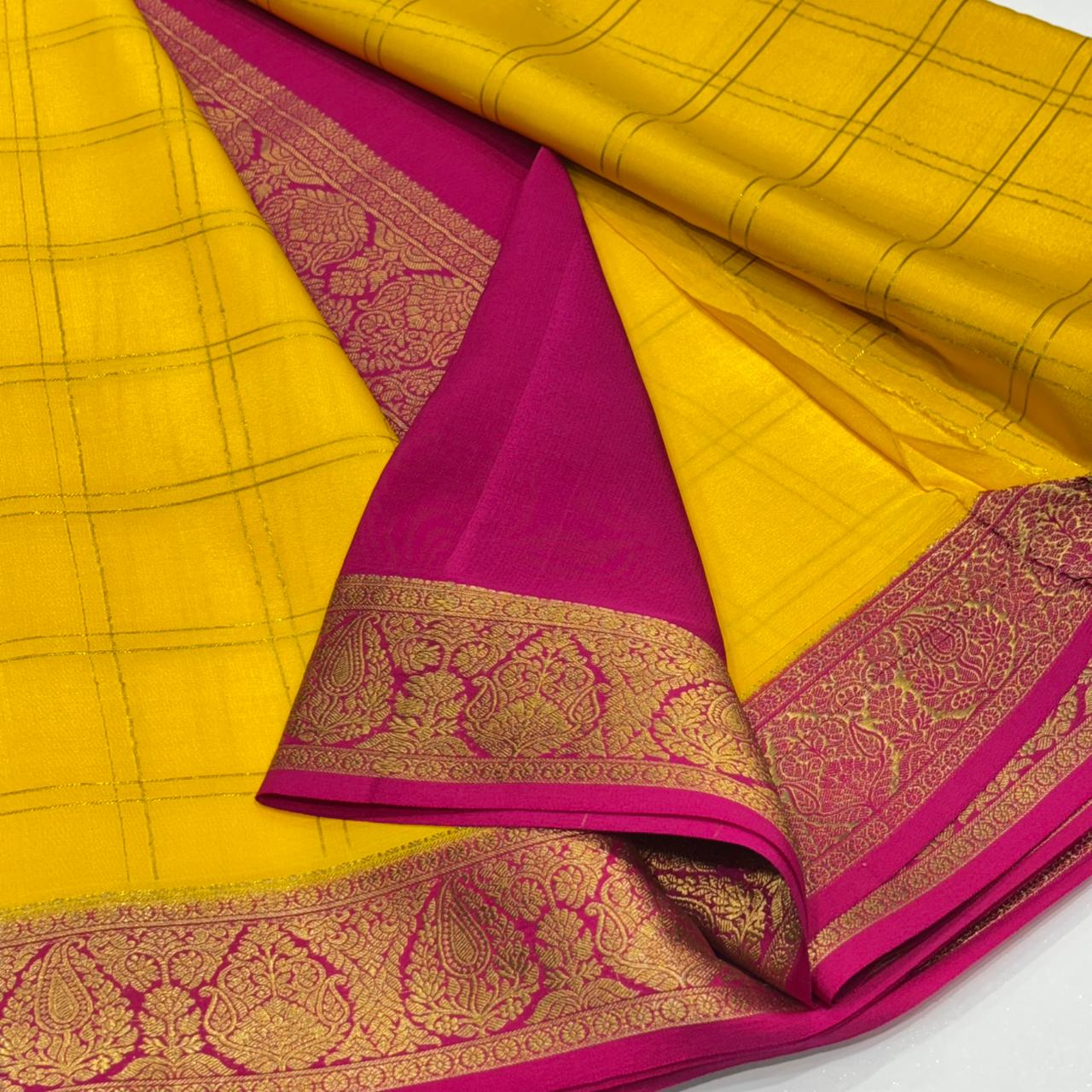 Pure Mysore Crepe Silk Saree