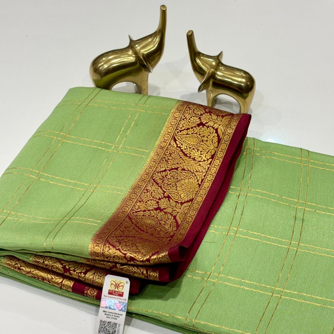 Pure Mysore Crepe Silk Saree