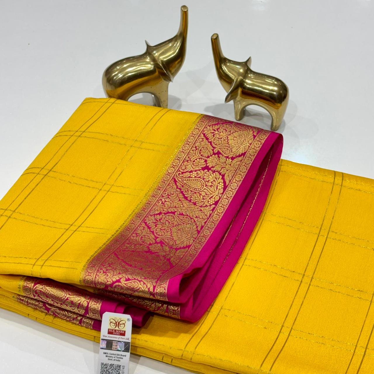 Pure Mysore Crepe Silk Saree