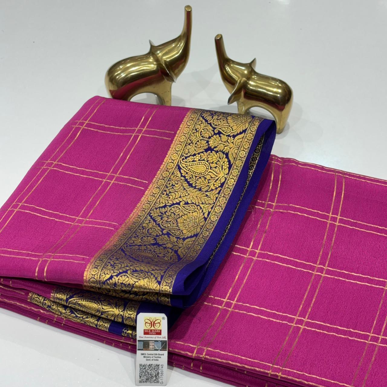 Pure Mysore Crepe Silk Saree