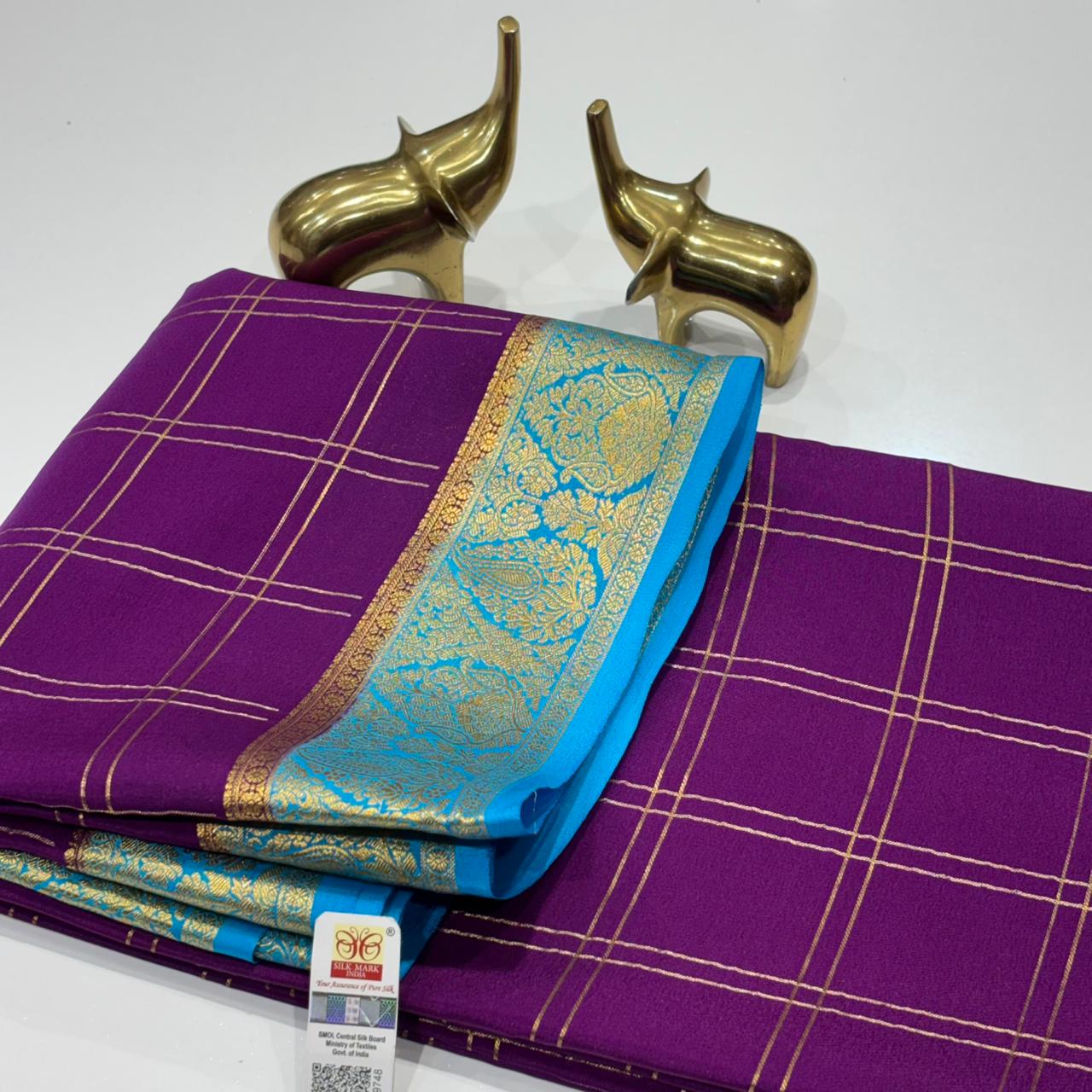 Pure Mysore Crepe Silk Saree