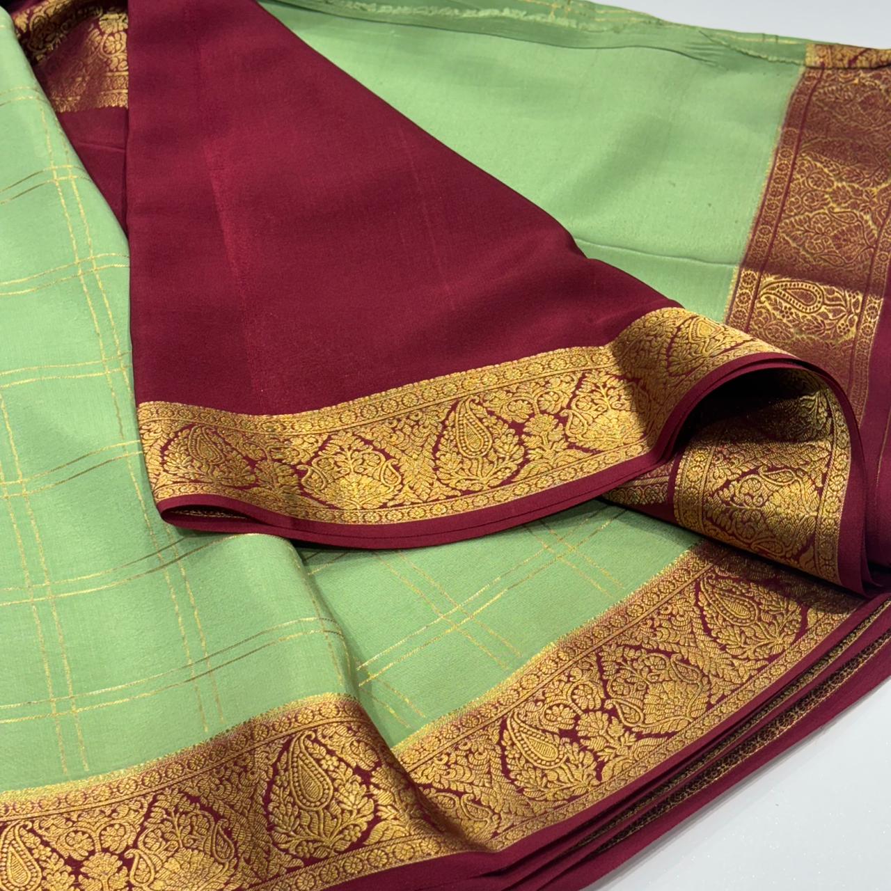 Pure Mysore Crepe Silk Saree