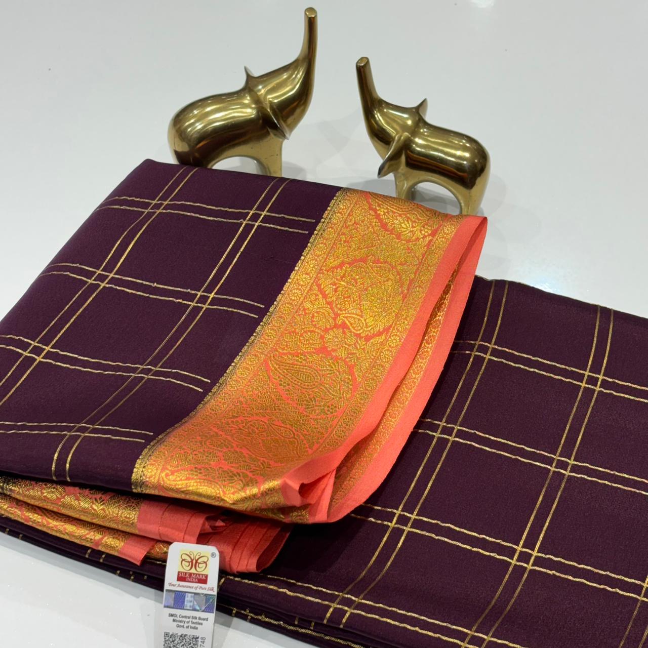 Pure Mysore Crepe Silk Saree