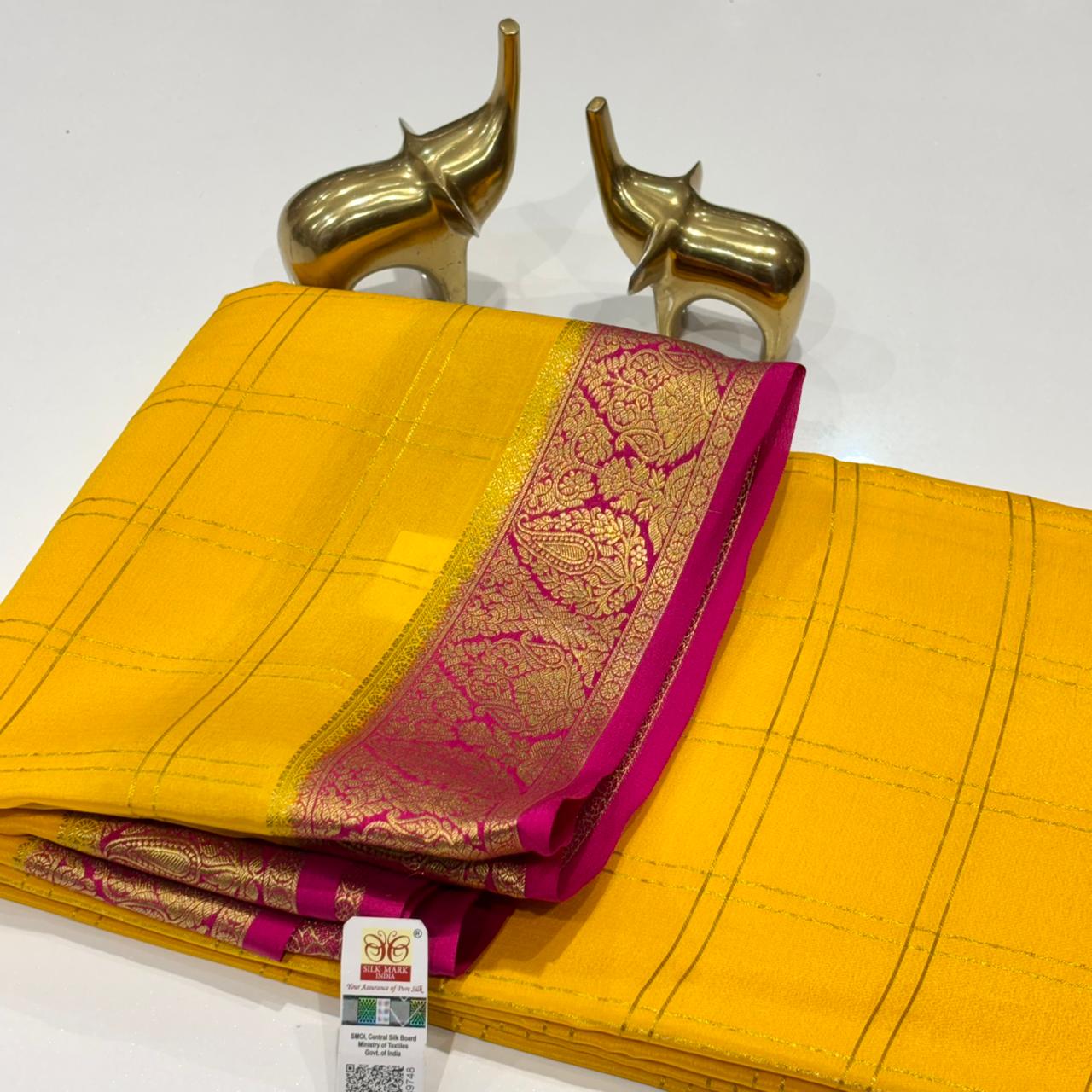 Pure Mysore Crepe Silk Saree