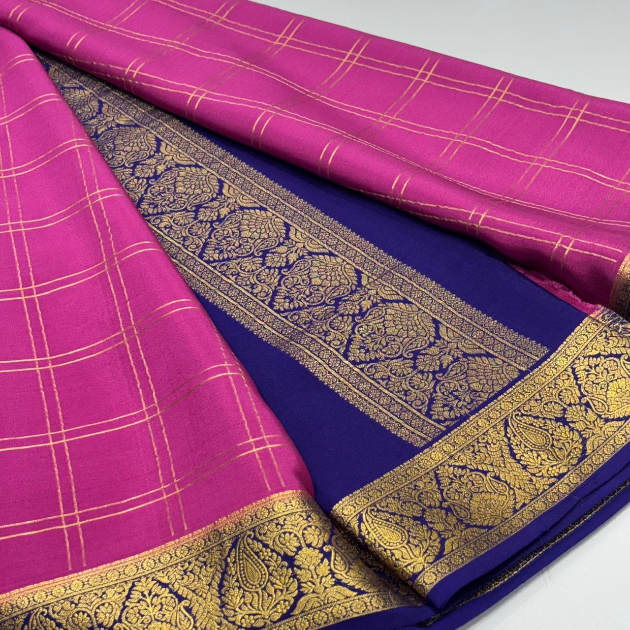 Pure Mysore Crepe Silk Saree