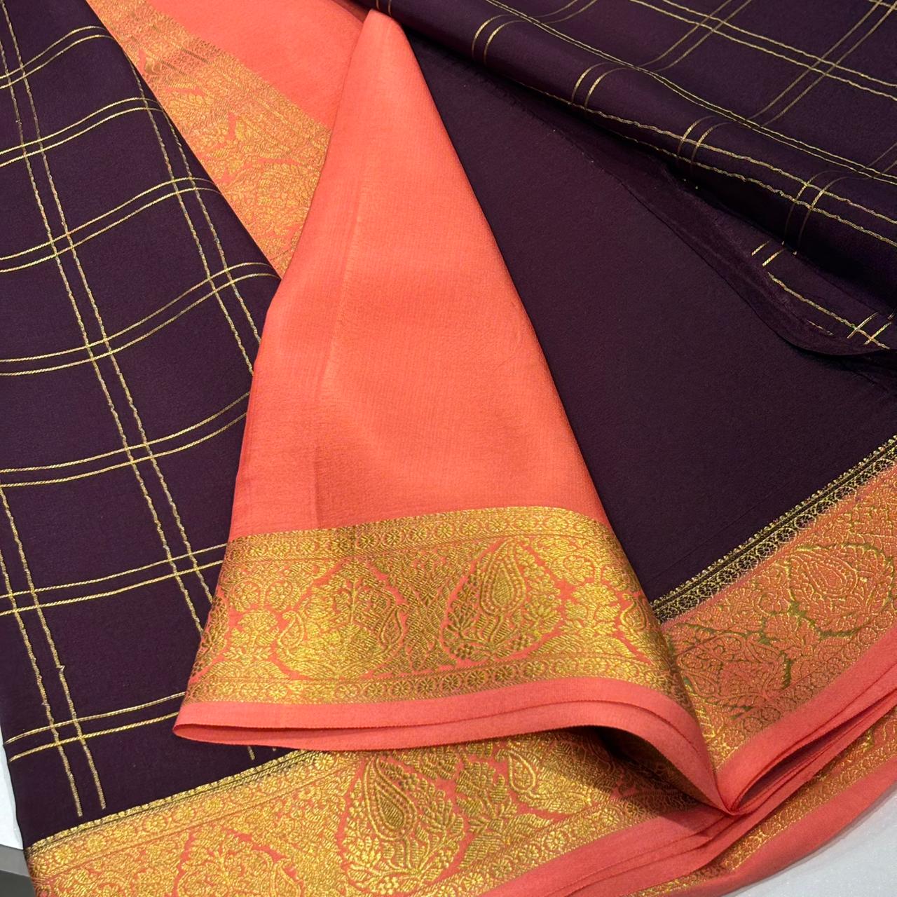 Pure Mysore Crepe Silk Saree