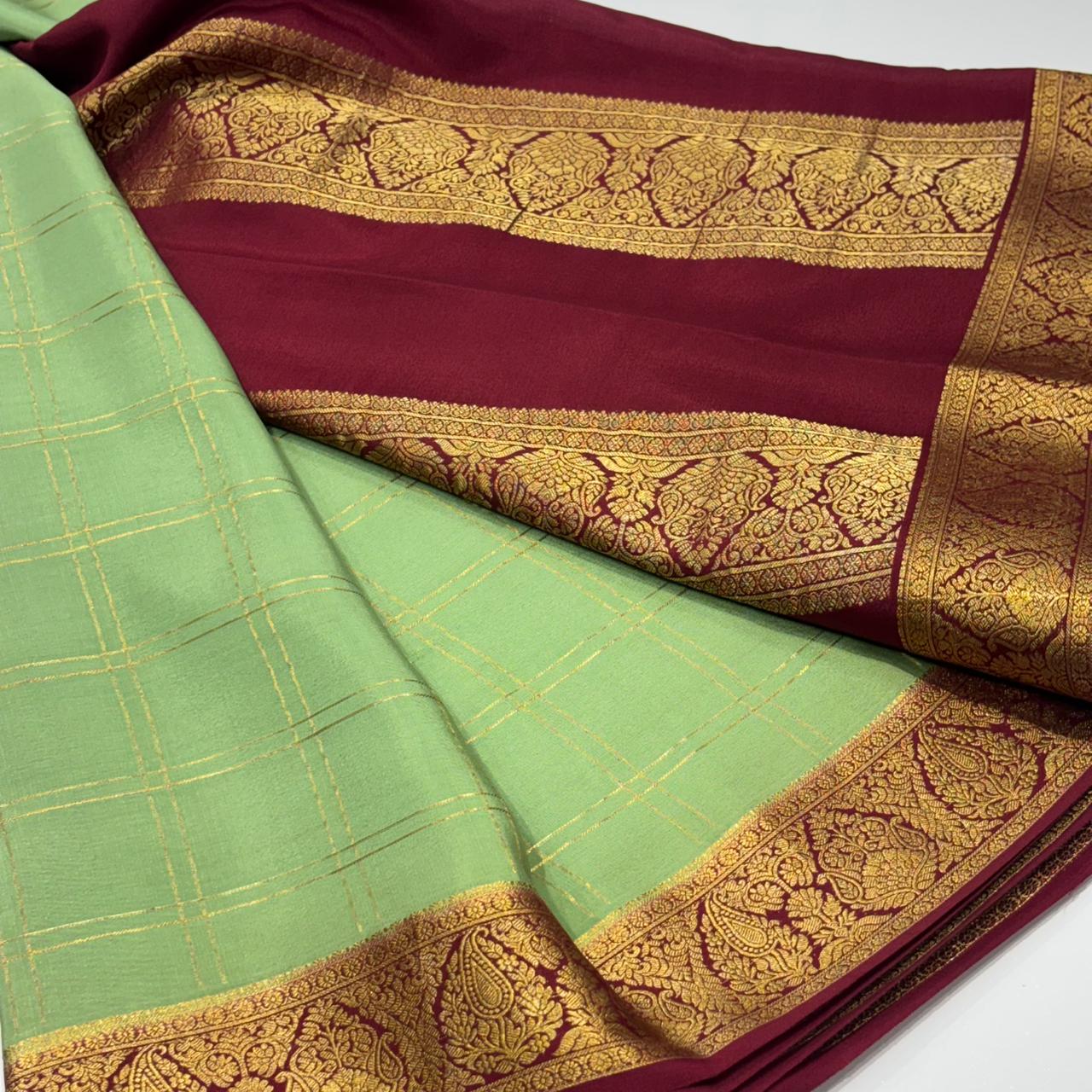 Pure Mysore Crepe Silk Saree