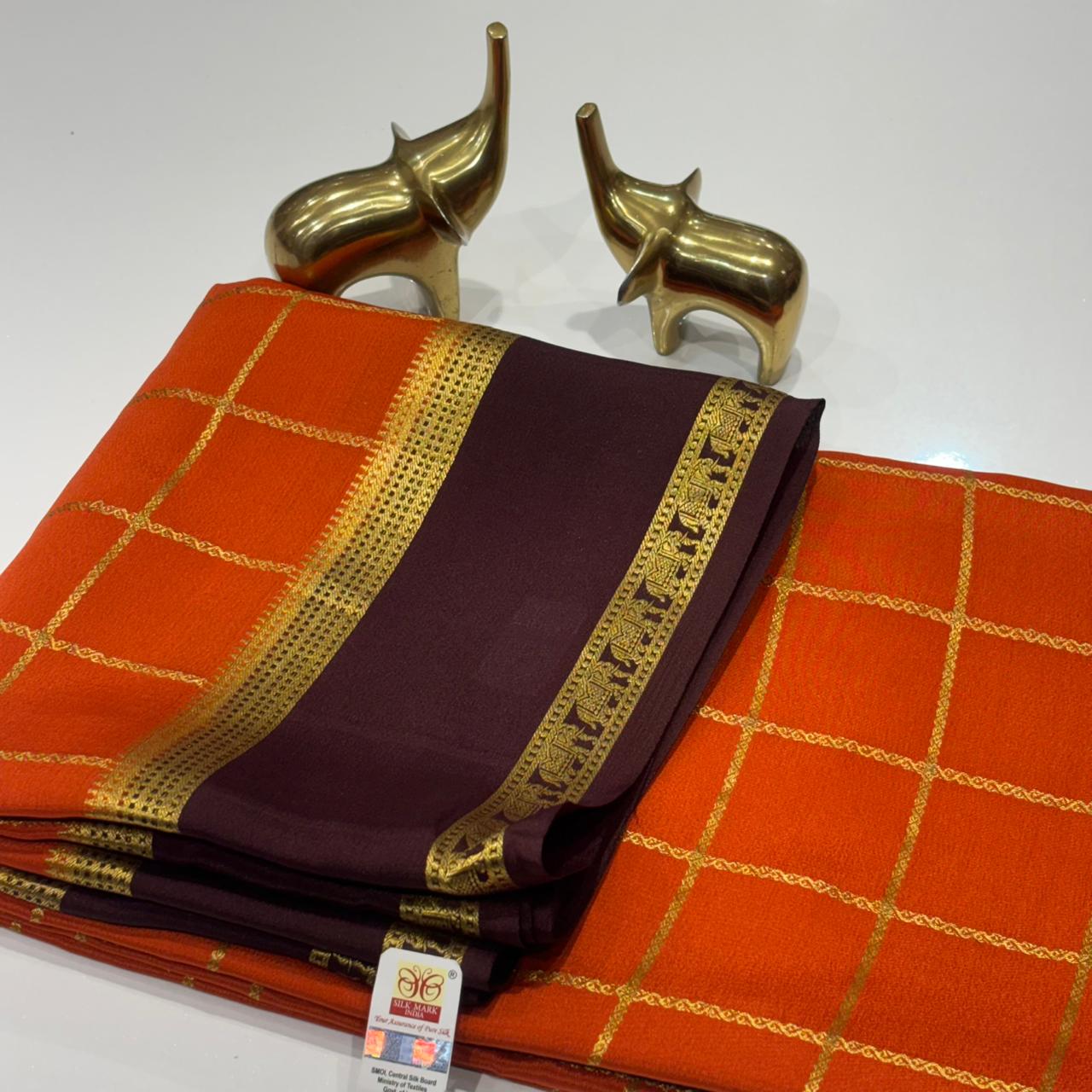 Pure Mysore Crepe Silk Saree