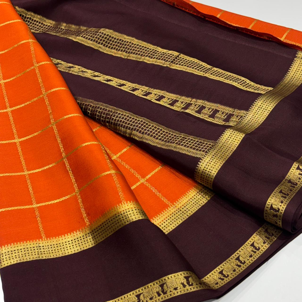 Pure Mysore Crepe Silk Saree