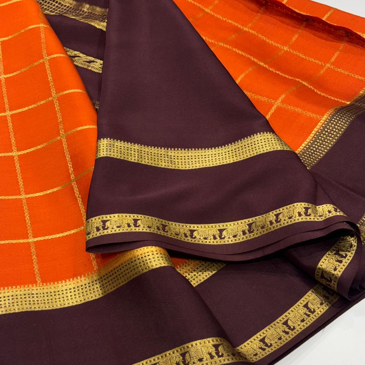 Pure Mysore Crepe Silk Saree