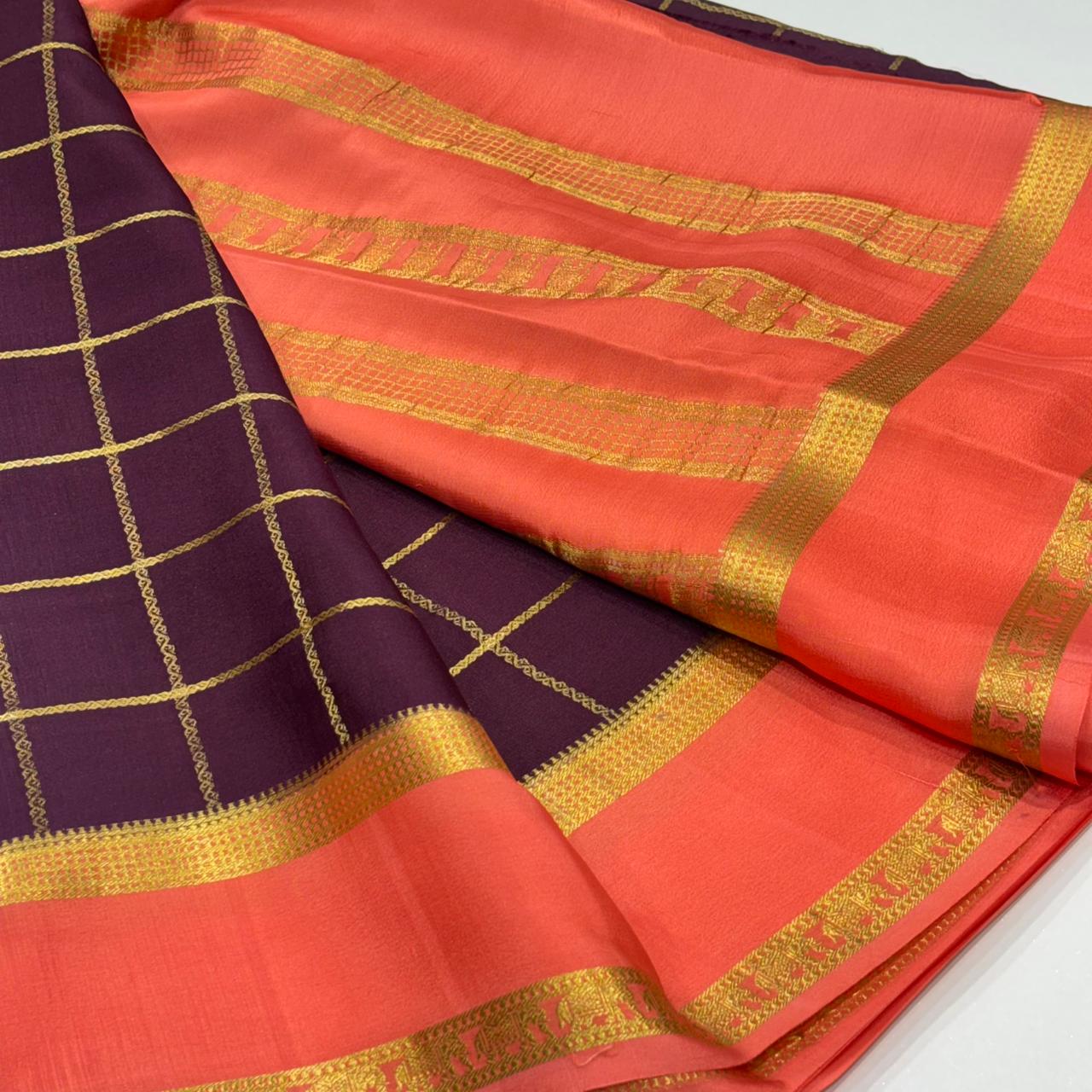Pure Mysore Crepe Silk Saree