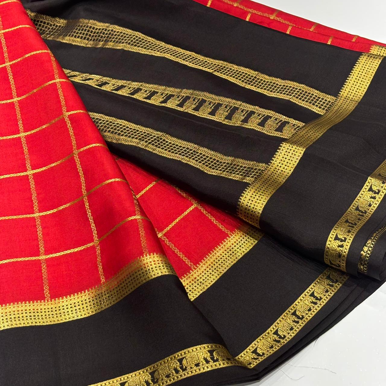 Pure Mysore Crepe Silk Saree