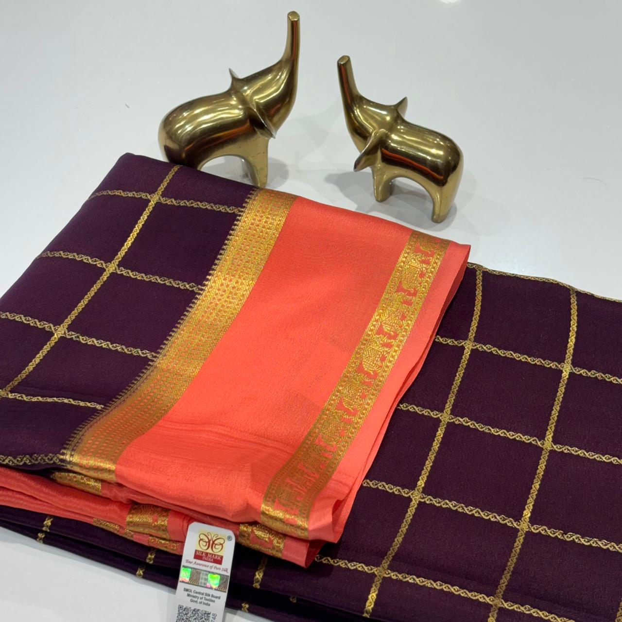 Pure Mysore Crepe Silk Saree