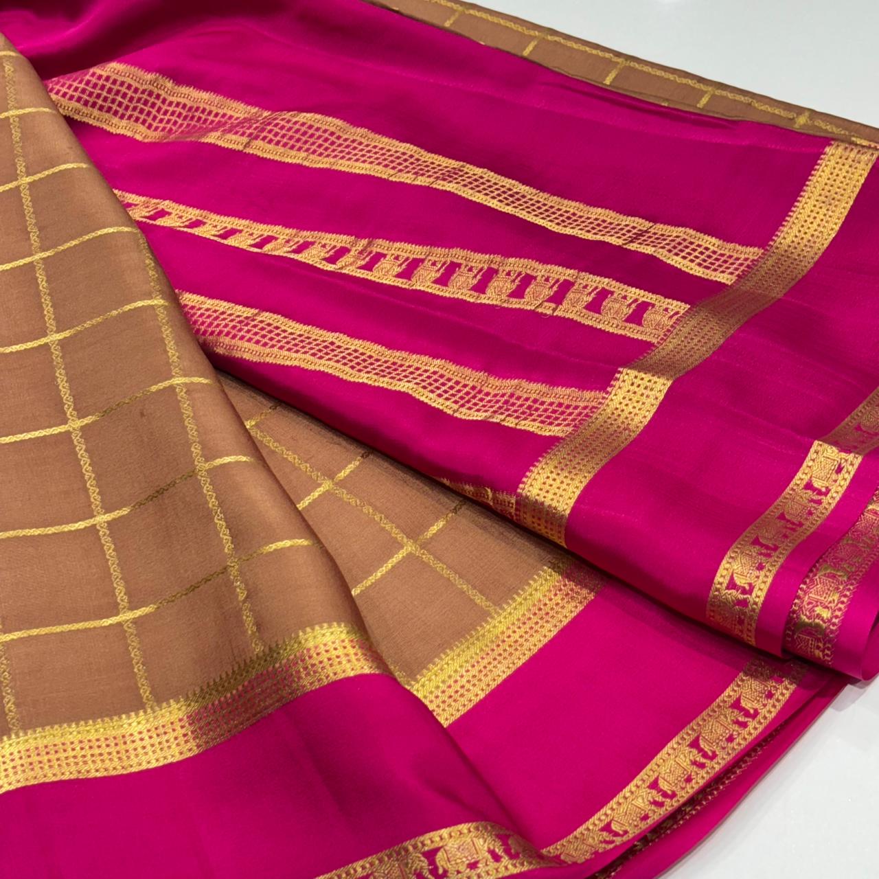 Pure Mysore Crepe Silk Saree