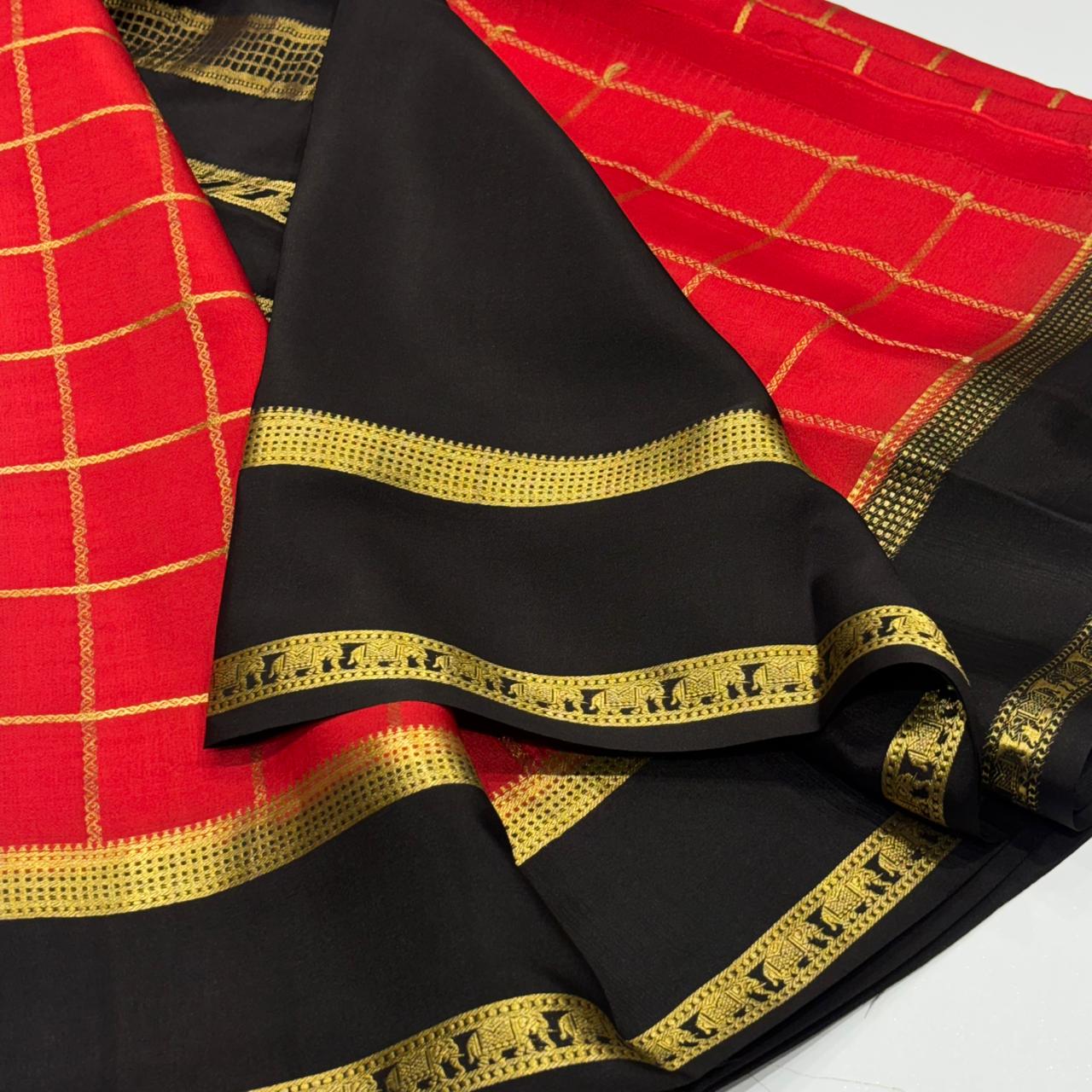 Pure Mysore Crepe Silk Saree