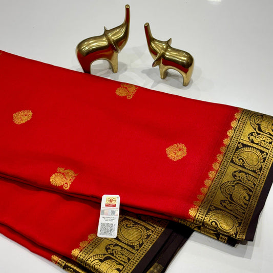 Pure Mysore Crepe Silk Saree