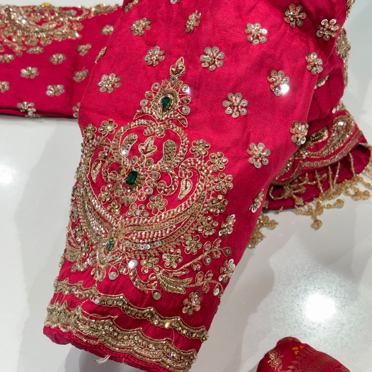 Chiffon Bandhani Banarasi Jacquard Saree