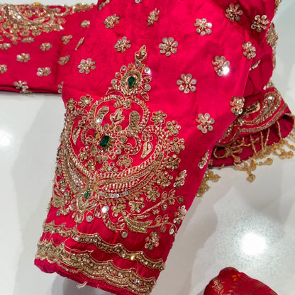 Chiffon Bandhani Banarasi Jacquard Saree