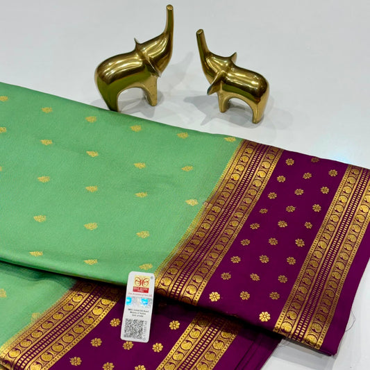 Pure Mysore Crepe Silk Saree