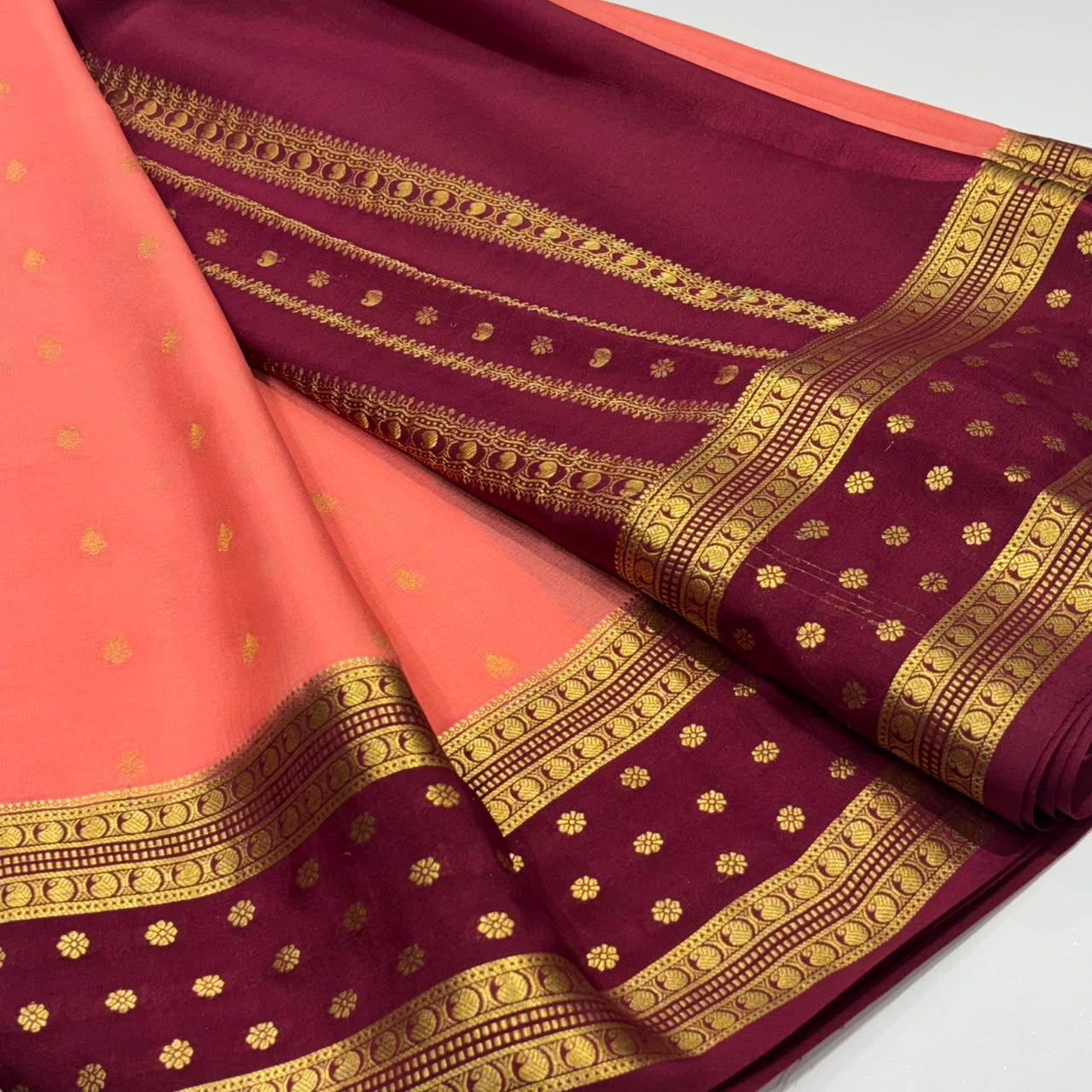 Pure Mysore Crepe Silk Saree