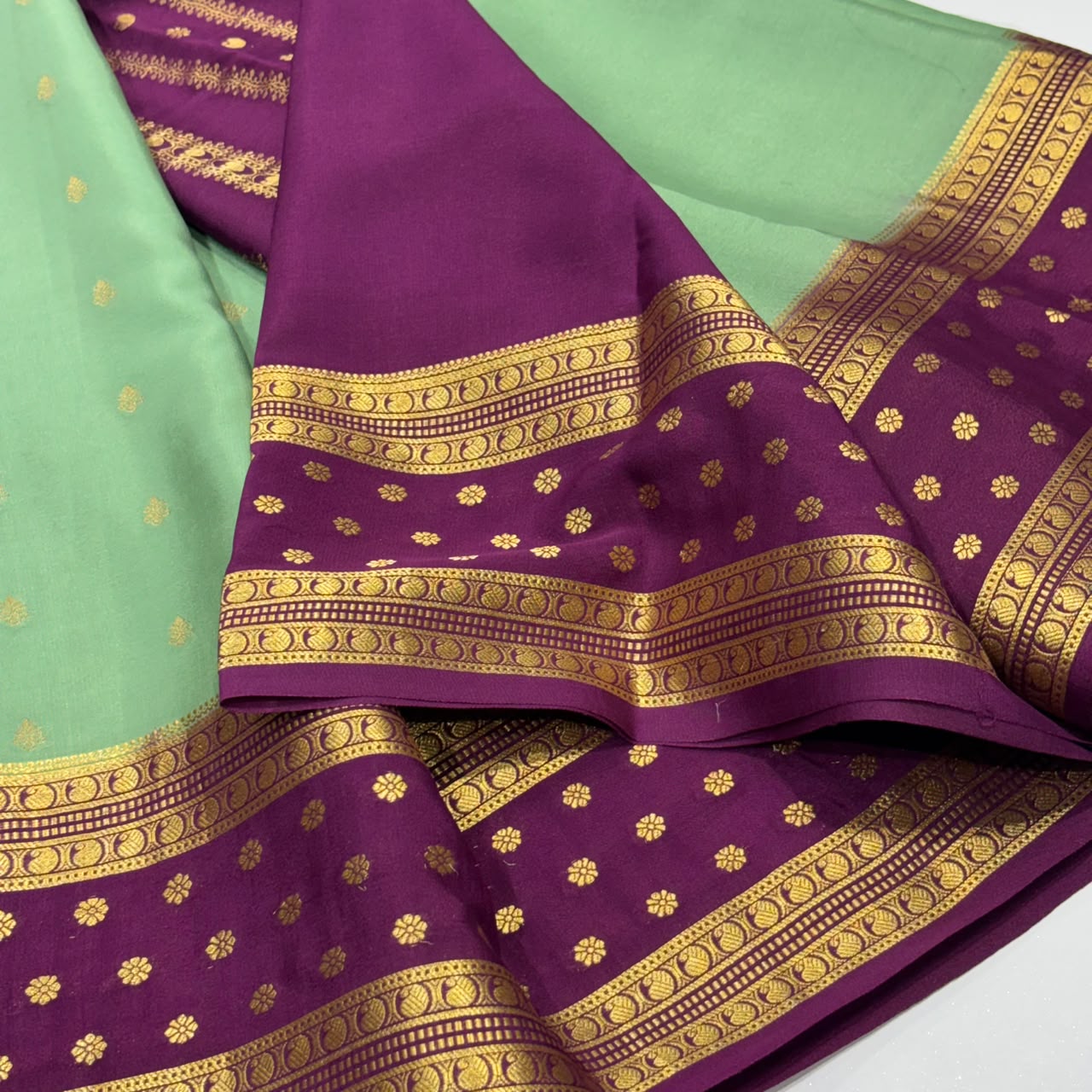 Pure Mysore Crepe Silk Saree