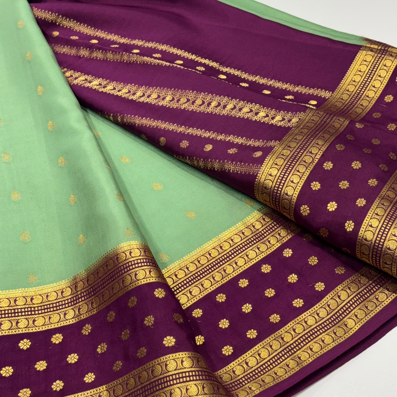 Pure Mysore Crepe Silk Saree