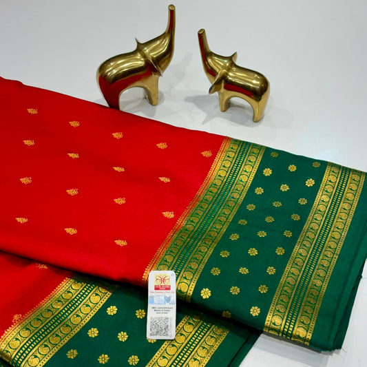 Pure Mysore Crepe Silk Saree