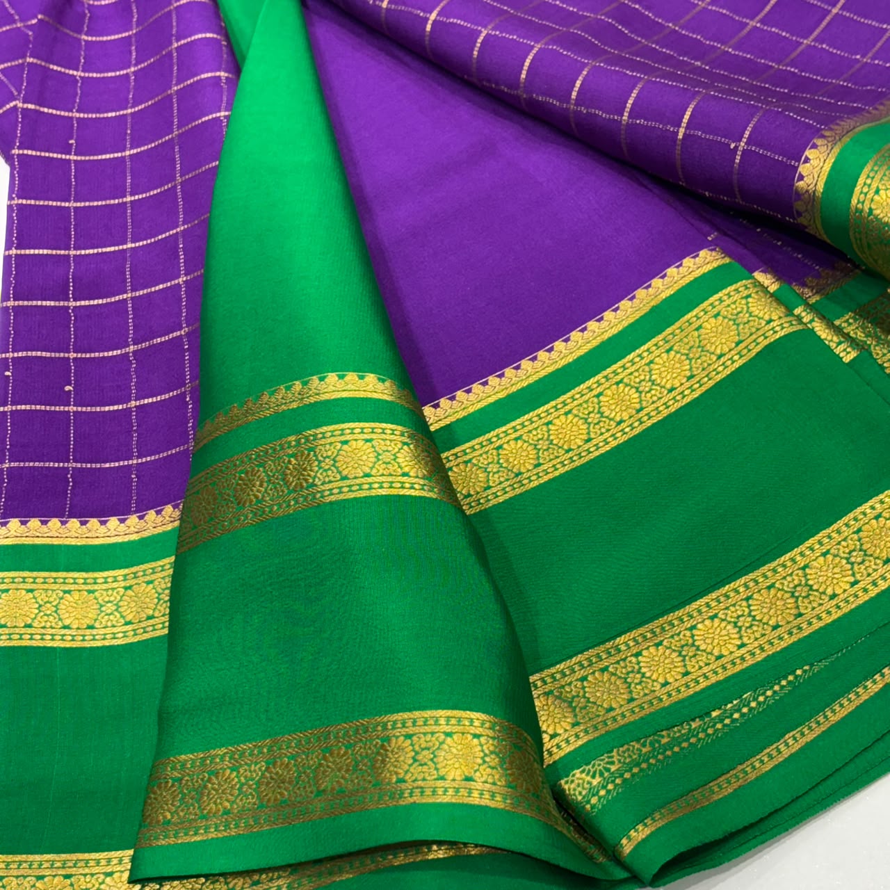 Pure Mysore Crepe Silk Saree