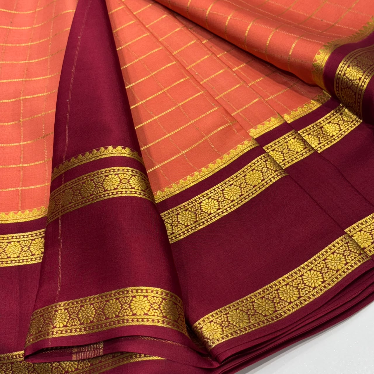 Pure Mysore Crepe Silk Saree