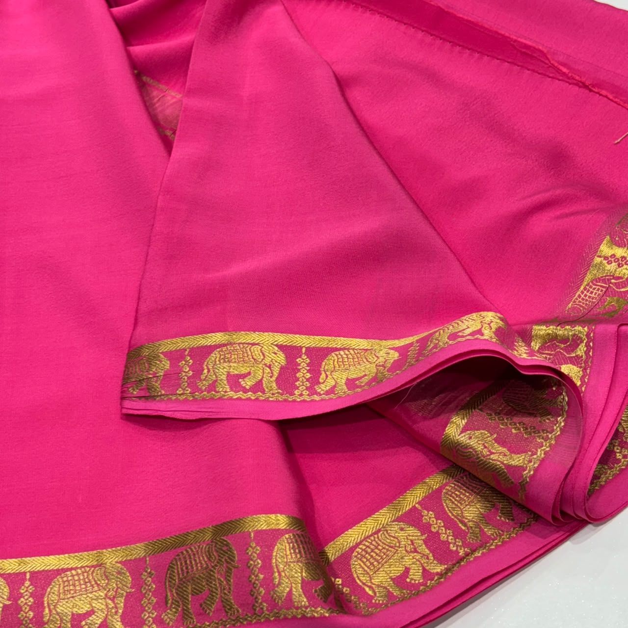Pure Mysore Crepe Silk Saree