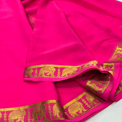 Pure Mysore Crepe Silk Saree
