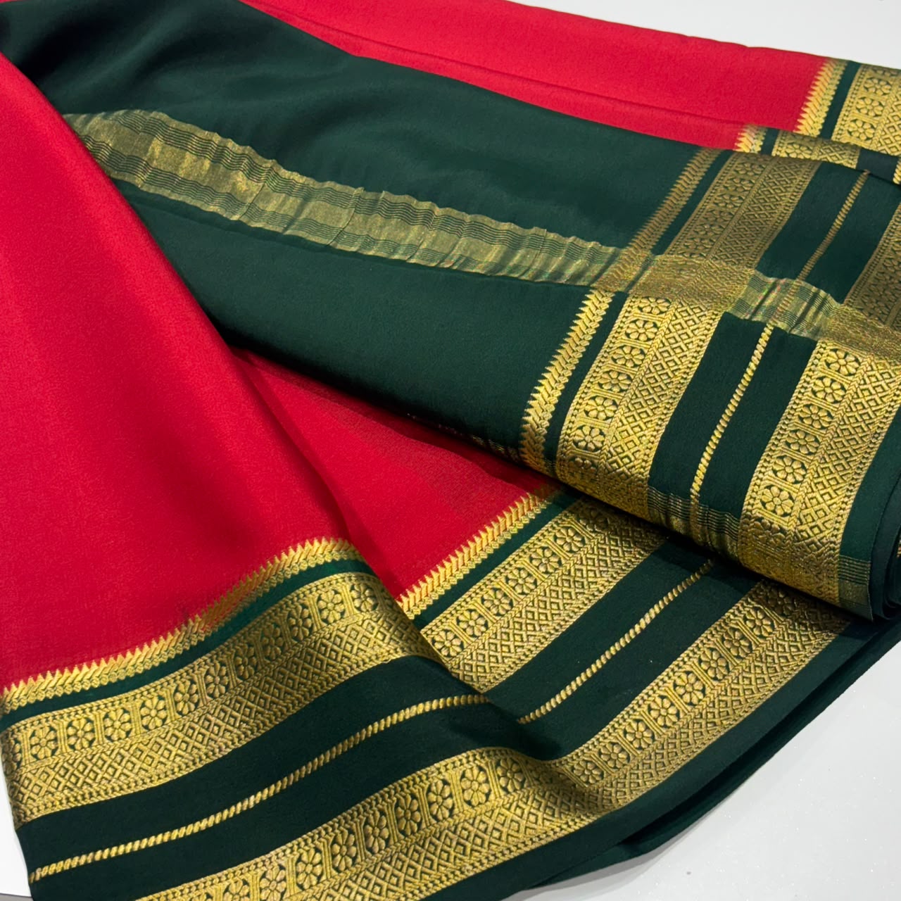 Pure Mysore Crepe Silk Saree
