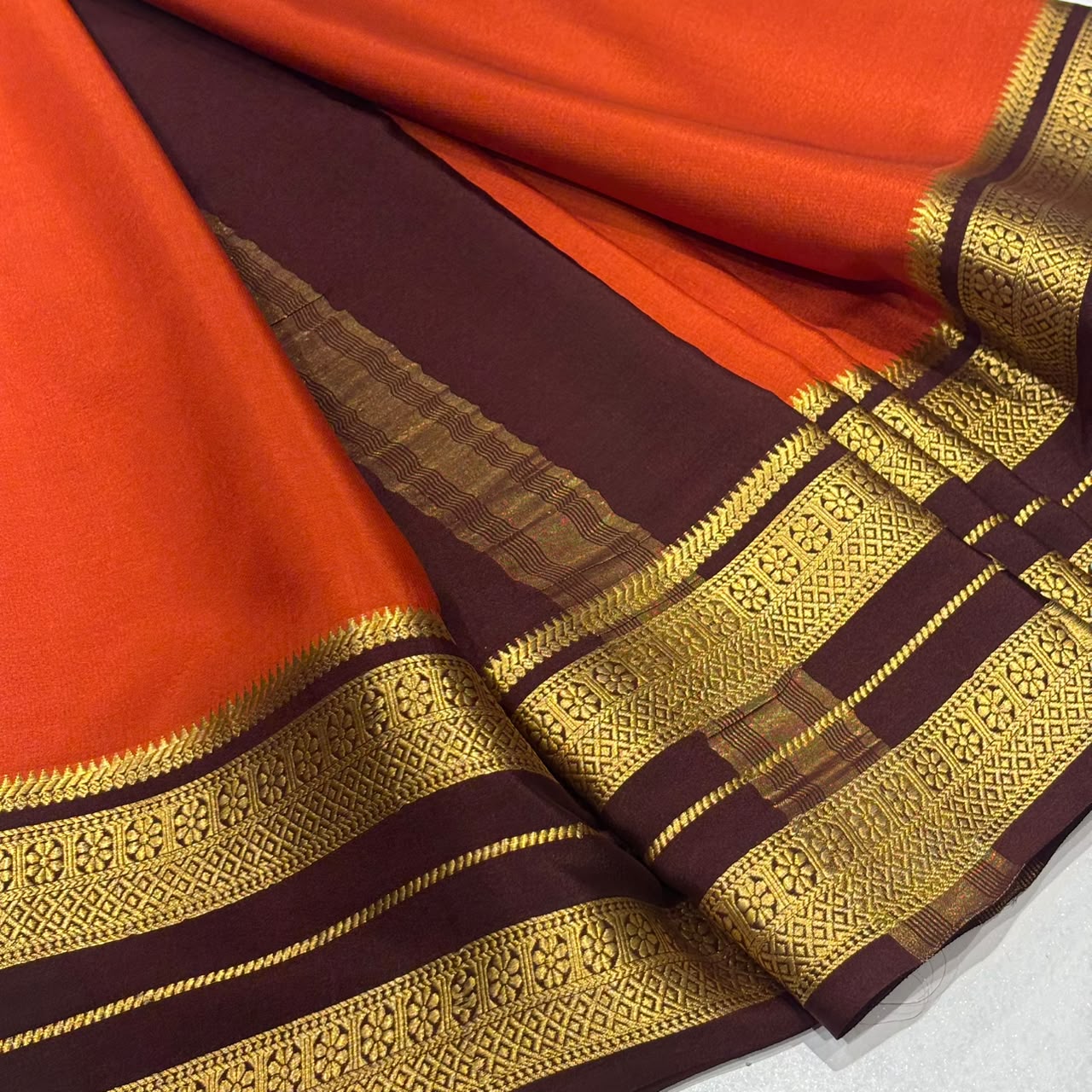Pure Mysore Crepe Silk Saree