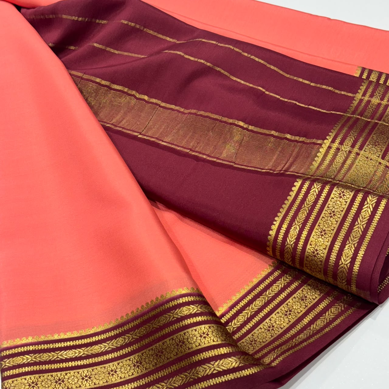 Pure Mysore Crepe Silk Saree