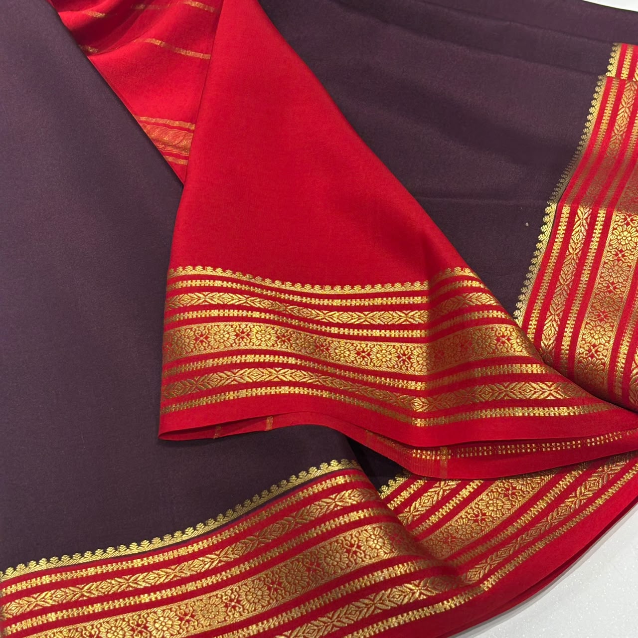 Pure Mysore Crepe Silk Saree