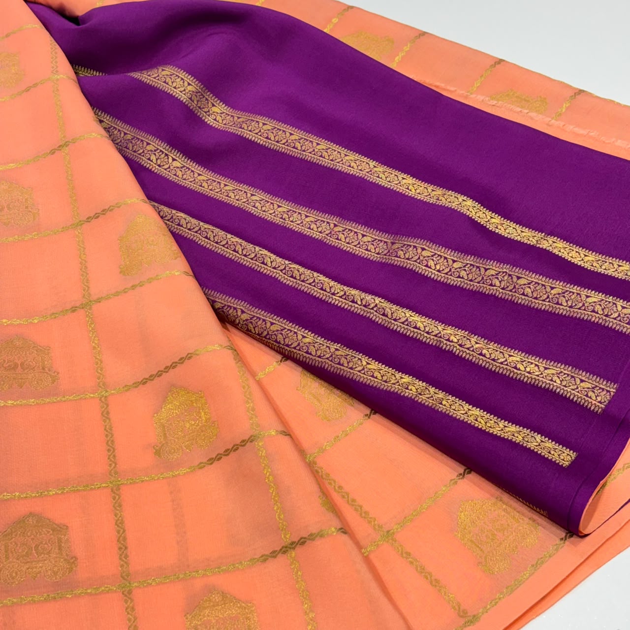 Pure Mysore Crepe Silk Saree