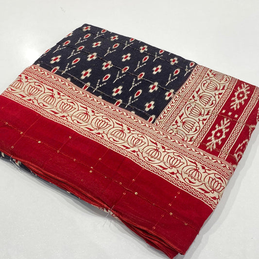 Printed Modal Crepe Saree