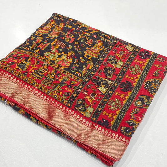 Printed Modal Crepe Saree