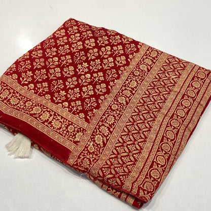 Printed Modal Crepe Saree