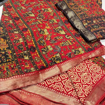 Printed Modal Crepe Saree
