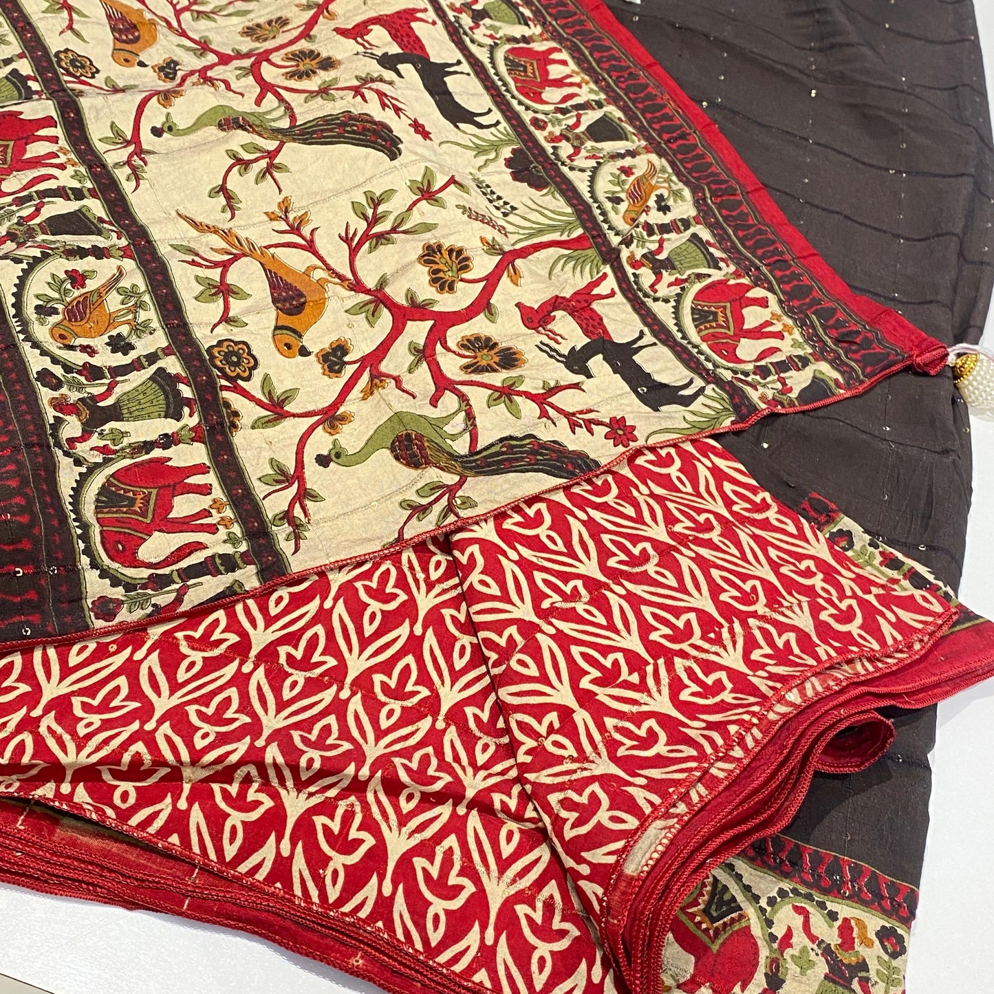 Printed Modal Crepe Saree