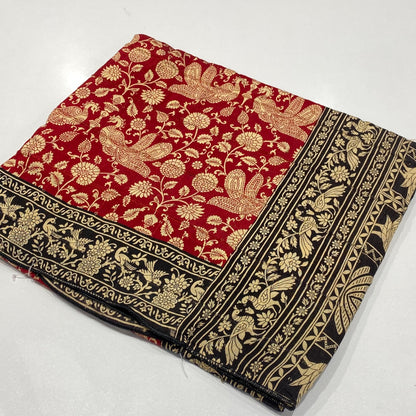 Printed Modal Crepe Saree