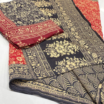 Printed Modal Crepe Saree