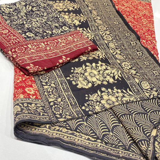 Printed Modal Crepe Saree
