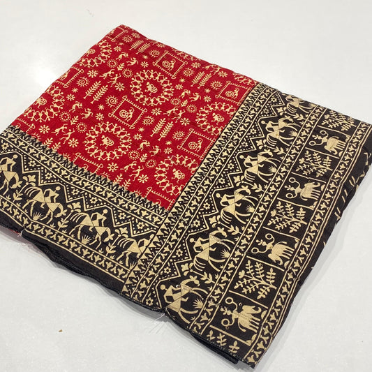 Printed Modal Crepe Saree