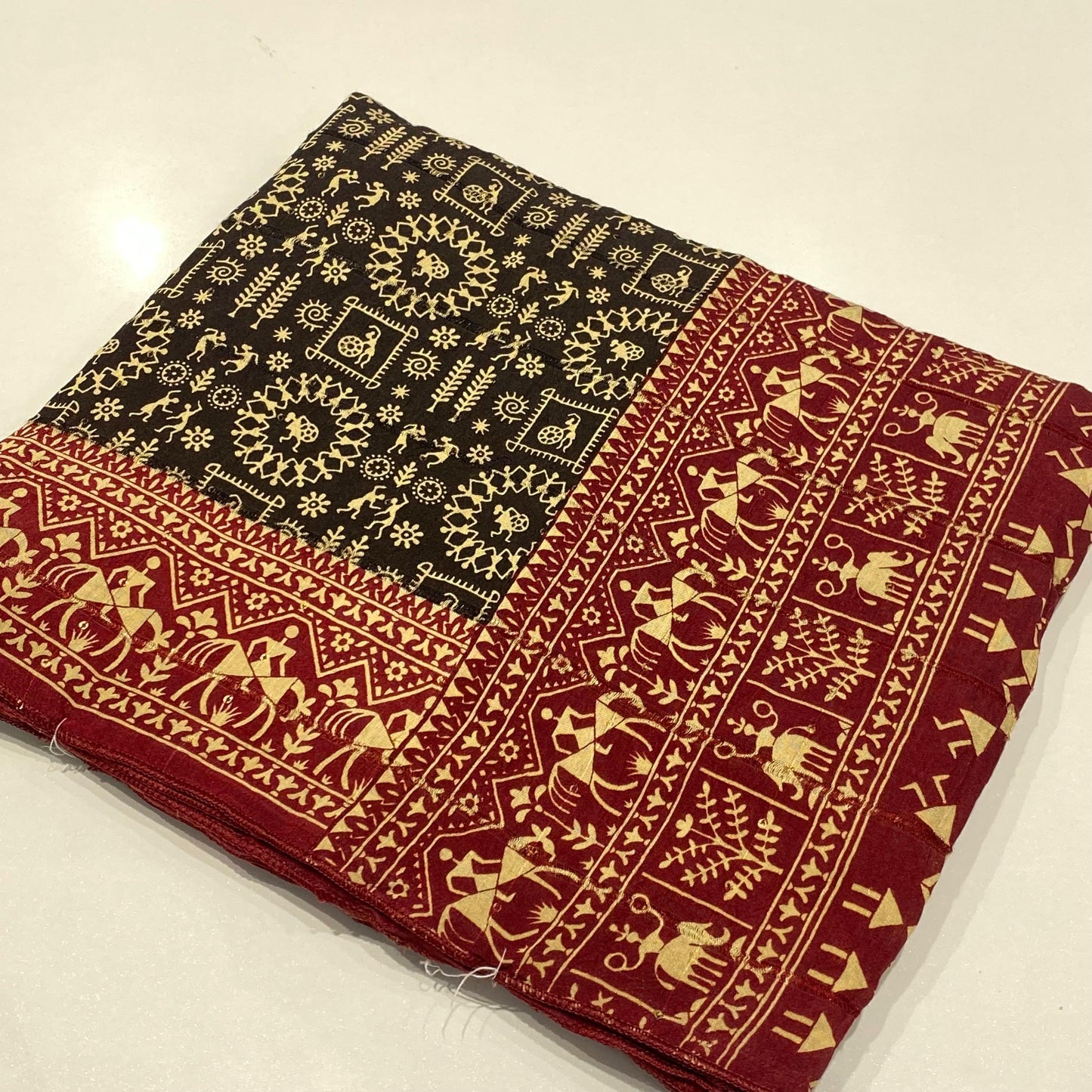Printed Modal Crepe Saree