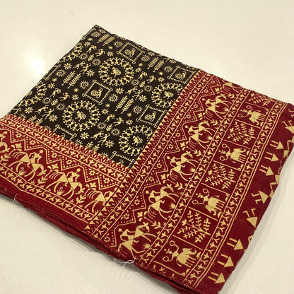 Printed Modal Crepe Saree