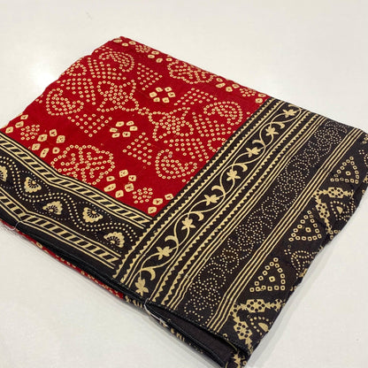 Printed Modal Crepe Saree